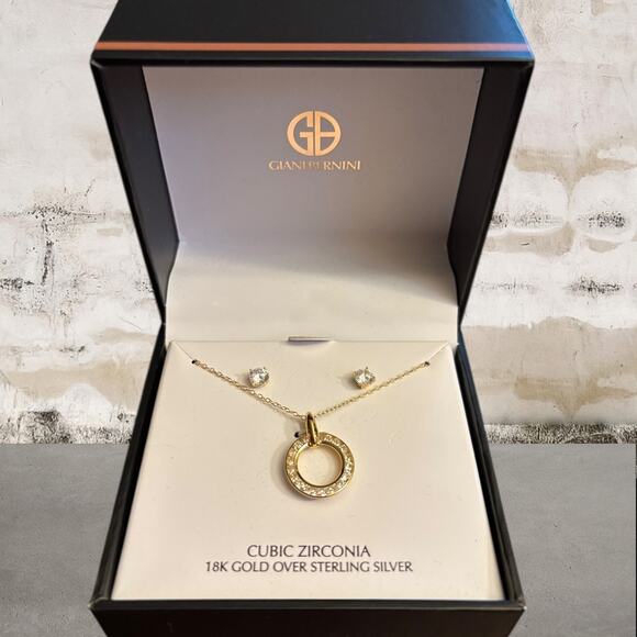 Giani Bernini Jewelry - Giani Bernini NWT Cubic Zirconia 18K Gold Over Sterling Silver Set